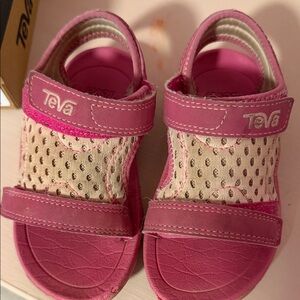 Teva Kids Fuchsia and Cream Sandals